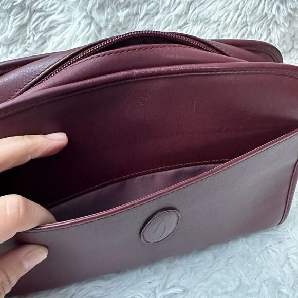 CARTIER Zip clutch multipurpose organizer Bag mast line Bordeaux Red Leather‎ - Picture 8 of 12